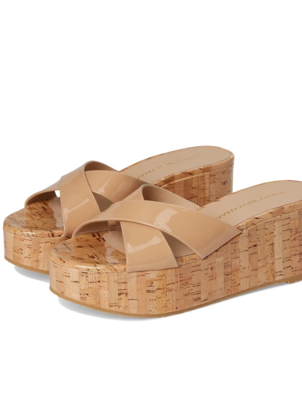 Stuart Weitzman Dayna Adobe Wedge Slide Sandals